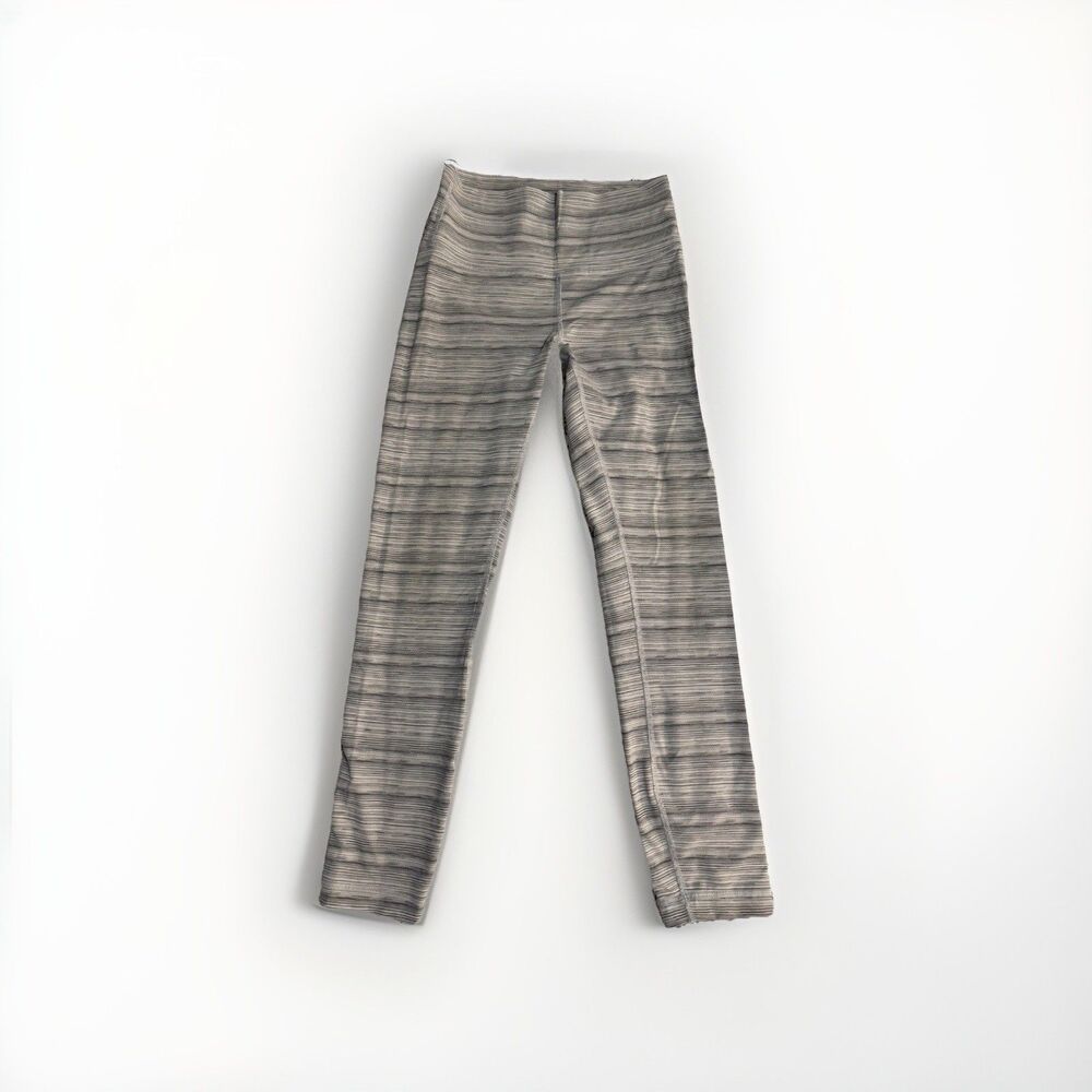 Lululemon High Rise Leggings Size 6 Gray Space Dye Yoga Athletic Pants